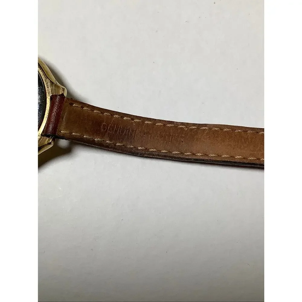 Michael Kors Women's Slim Runway Gold Dial Leather Band Double-Wrap Watch F15-15